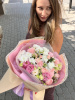 Авторский букет с кружевом и бусинами